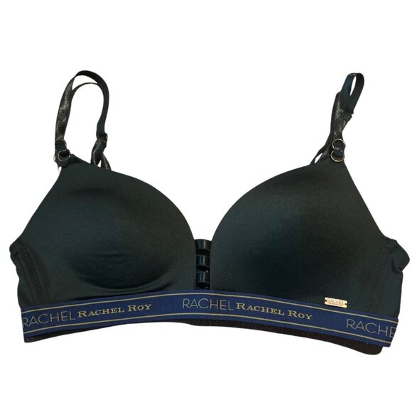 Rachel Roy Black Bra 34B With Adjustable Straps & Logo Band - Picture 1 of 6